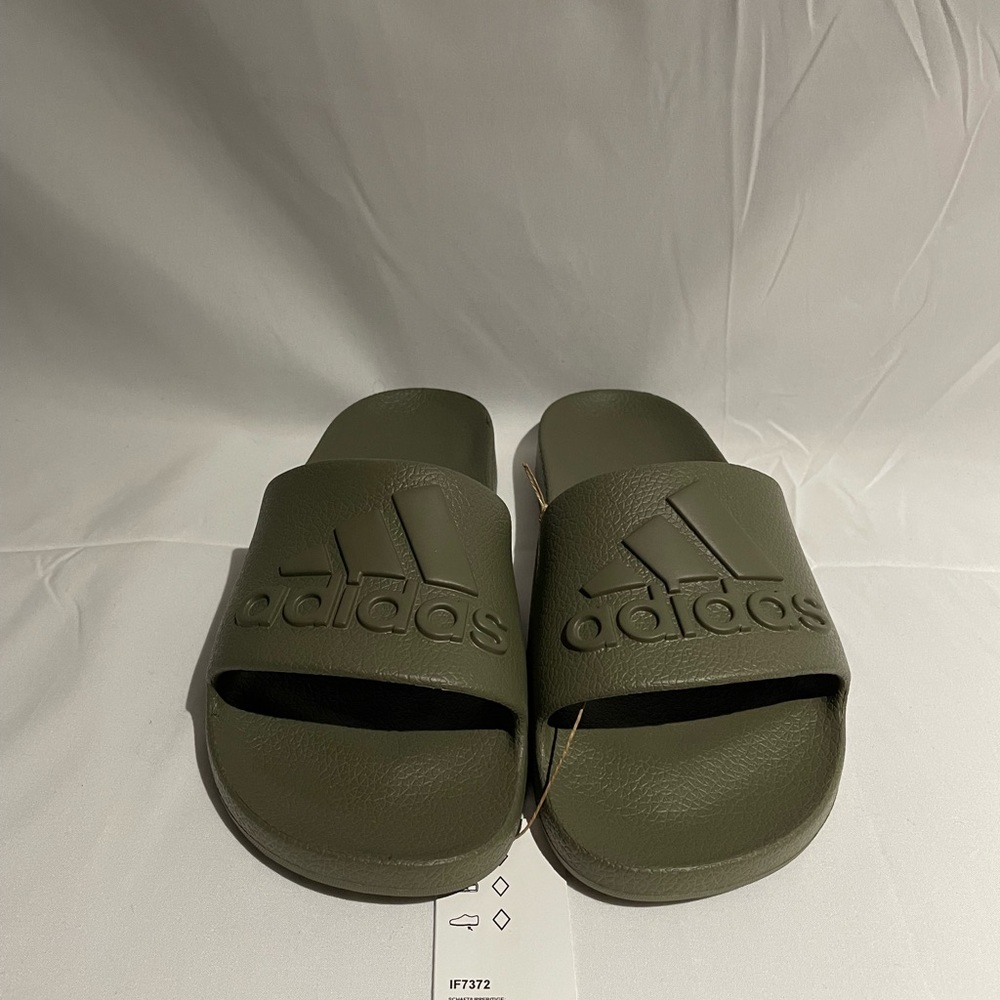 Adidas Adilette Slip-on Quick-Dry Aqua Slides Olive Green Size 8M, 9W IF7372
